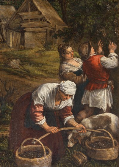 収穫、（モーセは十戒を受ける）、（65689の詳細）、1576 作： Francesco Bassano