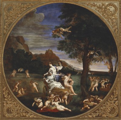 地球の要素、1625-28 作： Francesco Albani