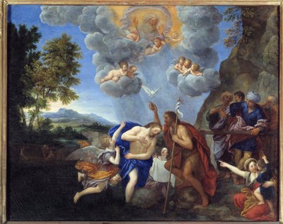 キリストの洗礼 - フランチェスコ・アルバーニ（アルバーネ）の絵画 (1578-1660) 作： Francesco Albani