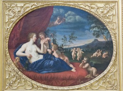 ヴィーナスとキューピッド 作： Francesco Albani