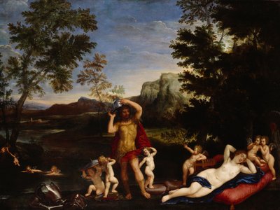 金星と火星（キャンバスに油彩） 作： Francesco Albani