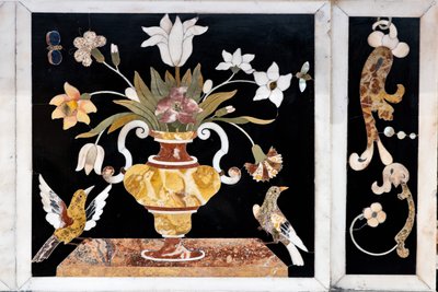 壮大な大理石の幕屋が上にある、2 つのテーブルを備えた主祭壇、詳細 作： Francesco Antonio Corbarelli