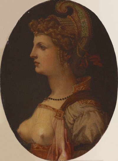 女性の理想のポートレート ヴィットリア・コロンナのポートレート。 作： Francesco Bacchiacca