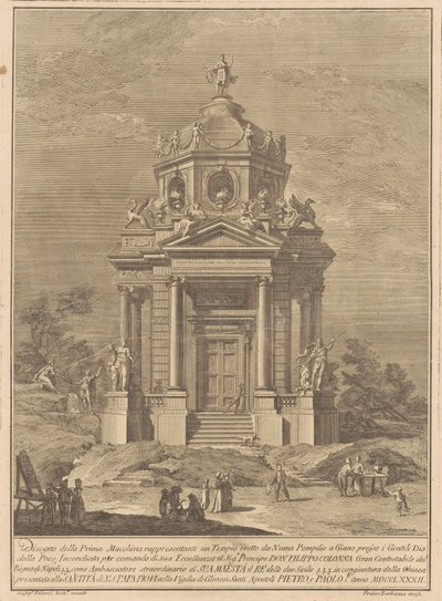 1782 年の中国のプリマ マッキナ: ヤヌス神殿..., 1782. 作： Francesco Barbazza