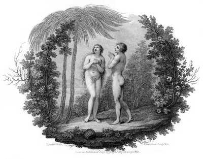 アダムとイブ、1796。 作： Francesco Bartolozzi