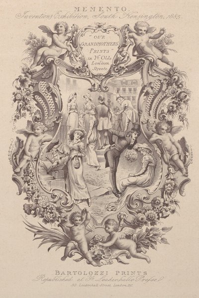 Memento の広告、Inventions Exhibition、サウス ケンジントン、1885 年、約。 1885年。 作： Francesco Bartolozzi