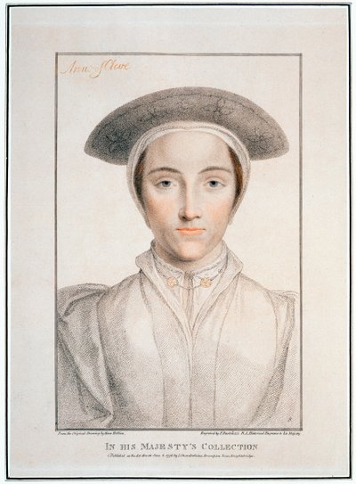 クレーヴスのアン、1539 年、1796 年 作： Francesco Bartolozzi
