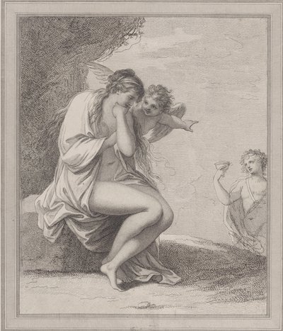 アリアドネ、キューピッド、バッカス、1788 年。 作： Francesco Bartolozzi