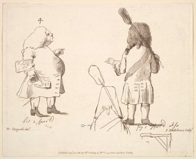 メルコム卿とウィンチェルシー卿の似顔絵、1781年12月22日。 作： Francesco Bartolozzi