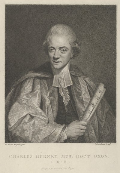 チャールズ・バーニー、1784 年 4 月 1 日、1784 年 4 月 1 日。 作： Francesco Bartolozzi