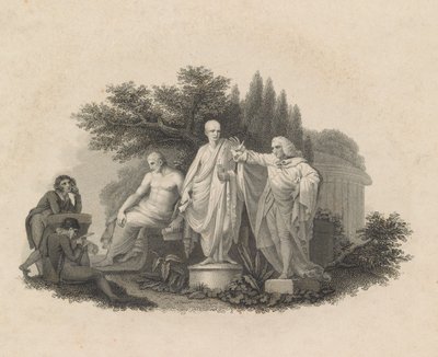 デモステネス、キケロ、ウィリアム・ピット、チャタム伯爵、1750-1815。 作： Francesco Bartolozzi