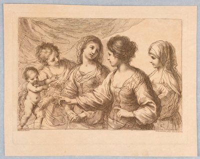 男の子を持つ4人の女性 作： Francesco Bartolozzi