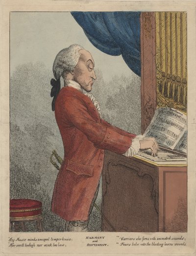 調和と感情、1785年頃（手描きのエッチング） 作： Francesco Bartolozzi