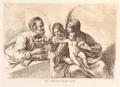 幼子キリストに実を結ぶ天使のいる聖家族: Raccolta di alcuni disegni..., 1764. 作： Francesco Bartolozzi