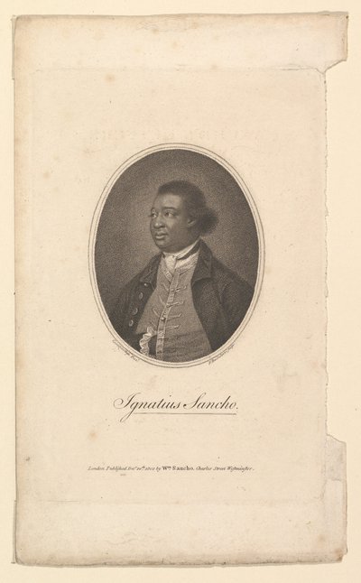 イグナティウス・サンチョ、1802年。 作： Francesco Bartolozzi