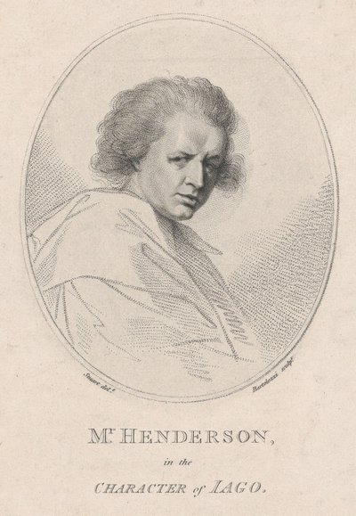 ジョン・ヘンダーソン、イアーゴ・シェイクスピアのオセロの登場人物、1786., 1786. 作： Francesco Bartolozzi