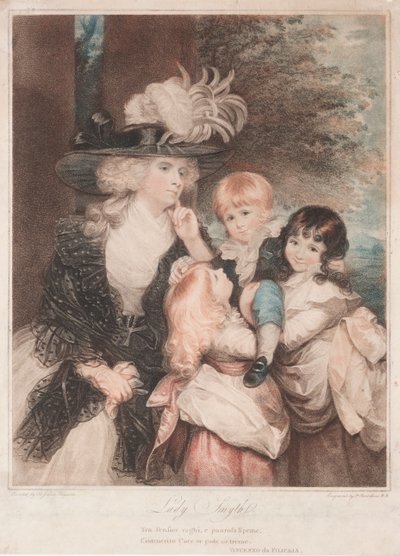 スミス夫人と子供たち、1789年。 作： Francesco Bartolozzi