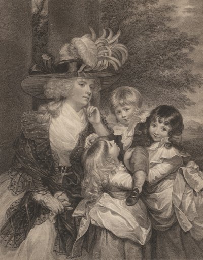 スミス夫人とその子供たち、1789 年 3 月 15 日。 作： Francesco Bartolozzi