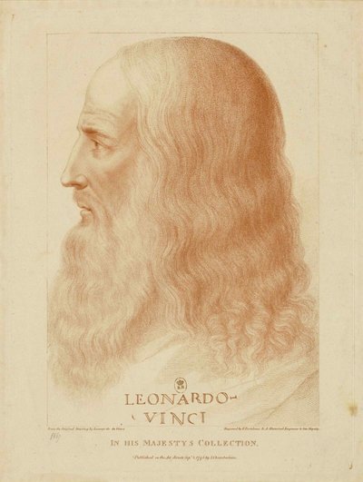 レオナルドダヴィンチ、1795年。 作： Francesco Bartolozzi