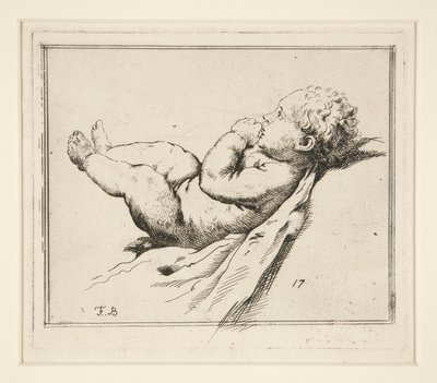 裸の幼児 作： Francesco Bartolozzi