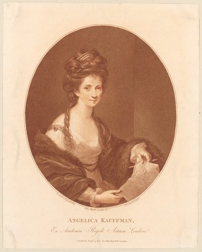 Porträt von Angelika Kauffmann 作： フランチェスコ・バルトロッツィ