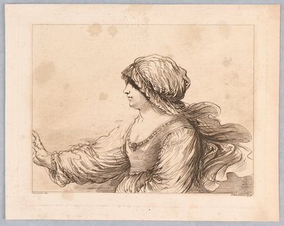 女性の肖像 作： Francesco Bartolozzi