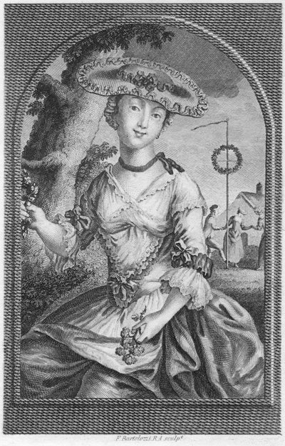 若い女性、c1740-1810。 作： Francesco Bartolozzi