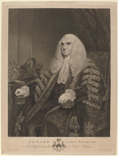 サーロウ卿エドワード 作： Francesco Bartolozzi after Sir Joshua Reynolds