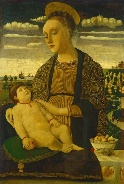 マドンナとチャイルド、1460年代後半。 作： Francesco Benaglio