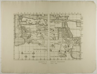 リビア、中東、北アフリカの地図 作： Francesco Berlinghieri