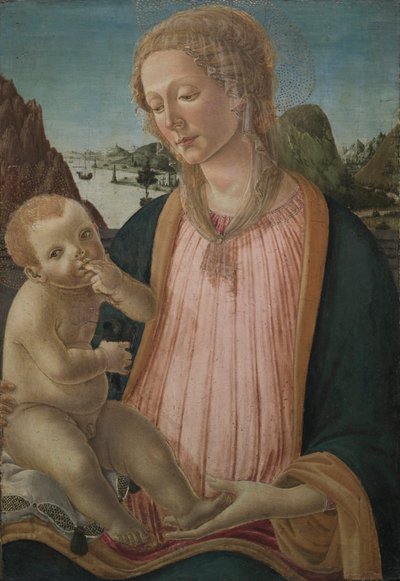 聖母子像 1475-1480年頃 テンペラ、ポプラパネル 作： Francesco Botticini