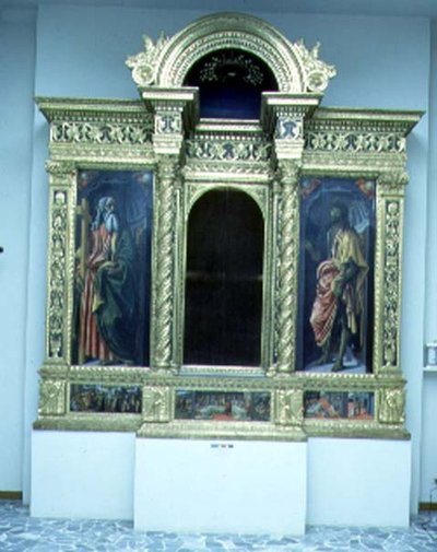 秘跡の幕屋、c.1484-6（パネル上のテンペラ）（94758-9も参照） 作： Francesco Botticini