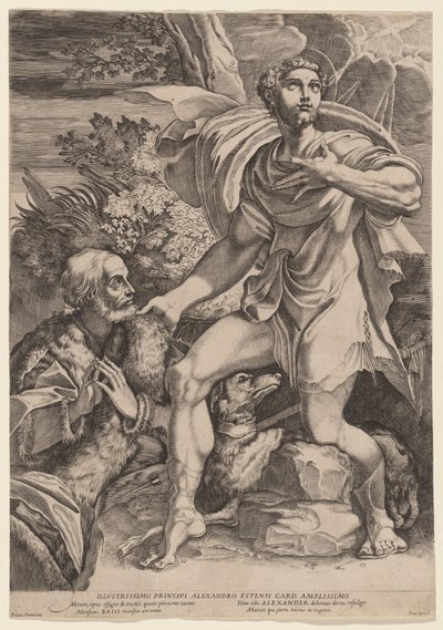 ドナーと聖ロック 作： Francesco Brizio, after Parmigianino