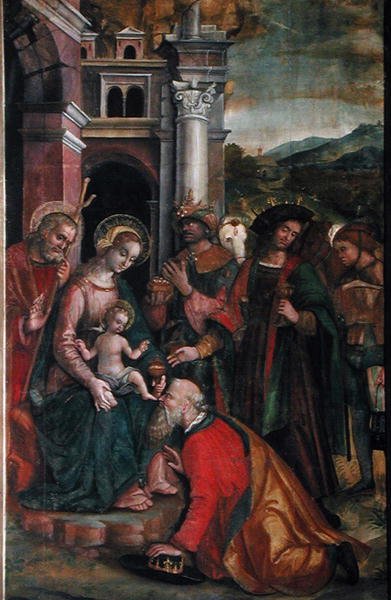 賢者の崇拝、1517（211851を参照） 作： Francesco Casella