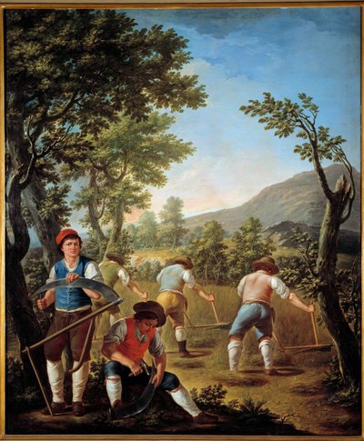 Francesco Celebrano (1729-1814) による収穫または夏の絵 1789 Casete、王宮 作： Francesco Celebrano