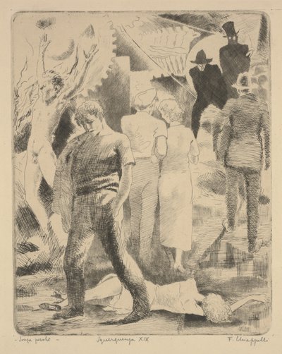 理由なし、1920年頃（エッチング） 作： Francesco Chiappelli