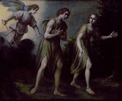 アダムとイブの楽園からの追放 作： Francesco Curradi