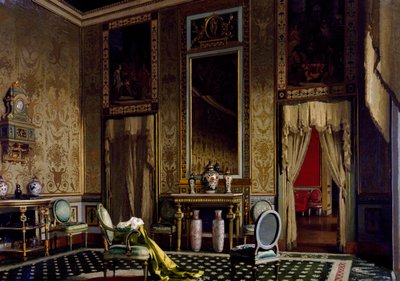 エンパイア スタイルの部屋、Francesco Didioni (1839-1895) の絵画、キャンバスに油彩、62x88 cm 作： Francesco Didioni