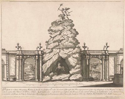 1726年の中国のプリマ・マッキナ：ヘラクレスとヒドラ 作： Francesco Faraone Aquila, after Alessandro Specchi