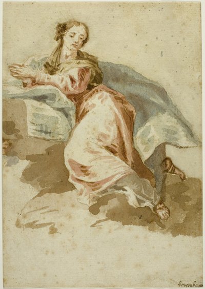 祈りのドレープ女性像 作： Francesco Fontebasso
