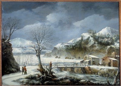 冬の風景画 フランチェスコ・フォスキ（1805年没） 18世紀 リール美術館所蔵 作： Francesco Foschi