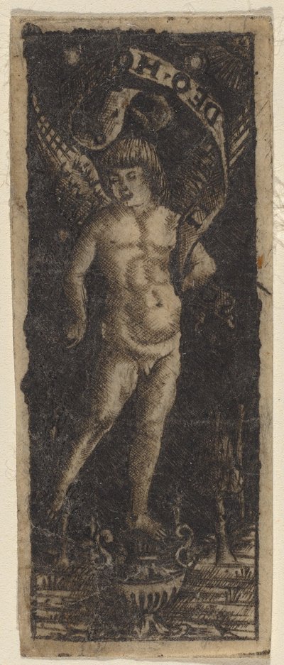 「SOLI DEO HONOR」と刻まれた花瓶の天使 作： Francesco Francia or Peregrino da Cesena