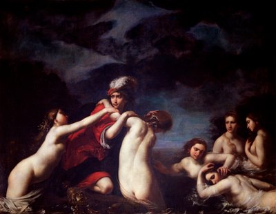 ハイラスとニンフたち フランチェスコ・フェリーニ（1604-1646）の絵画 フィレンツェ、ピッティ宮 作： Francesco Furini
