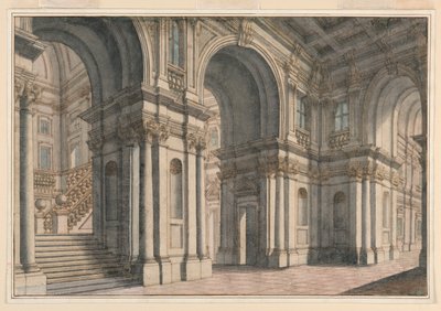 舞台美術：宮殿内部 作： Francesco Galli Bibiena