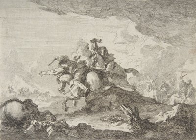 騎兵突撃、18世紀半ばから後半。 作： Francesco Giuseppe Casanova