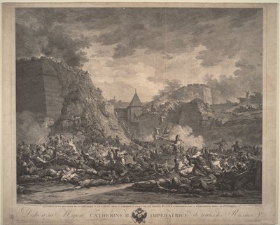 1792年1788年12月のオチャコフ要塞の包囲 作： Francesco Giuseppe Casanova