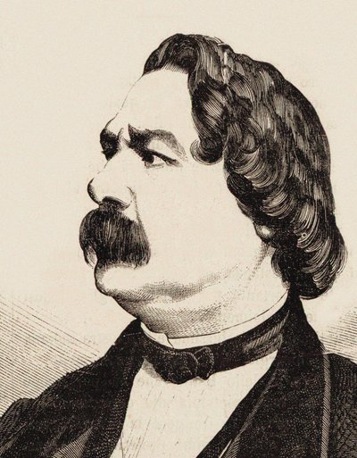作曲家エンリコ・ペトレラの肖像、1813～1877年、1855年頃。 作： Francesco Gonin