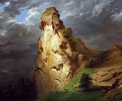 フランチェスコ・ゴニン（1808-1889）作「ヴィッギュー近くのセパイ要塞」、油彩・キャンバス、81x100cm 作： Francesco Gonin