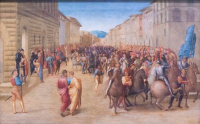 チャールズ8世のフィレンツェへの入り口 作： Francesco Granacci