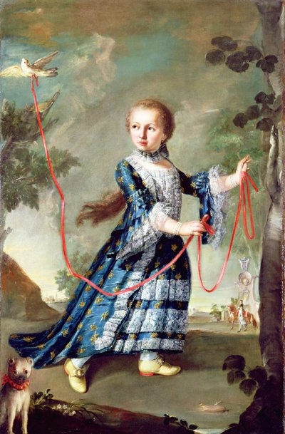 鳩を抱くグラデニーゴ家の少女（油彩・キャンバス） 作： Francesco Guardi